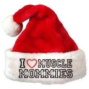 I Love Muscle Mommies, I Heart Muscle Mommies, Muscle Mommy Premium Christmas Santa Hat