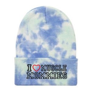 I Love Muscle Mommies, I Heart Muscle Mommies, Muscle Mommy Tie Dye 12in Knit Beanie