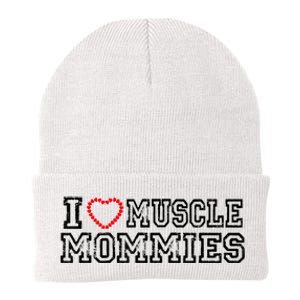 I Love Muscle Mommies, I Heart Muscle Mommies, Muscle Mommy Knit Cap Winter Beanie