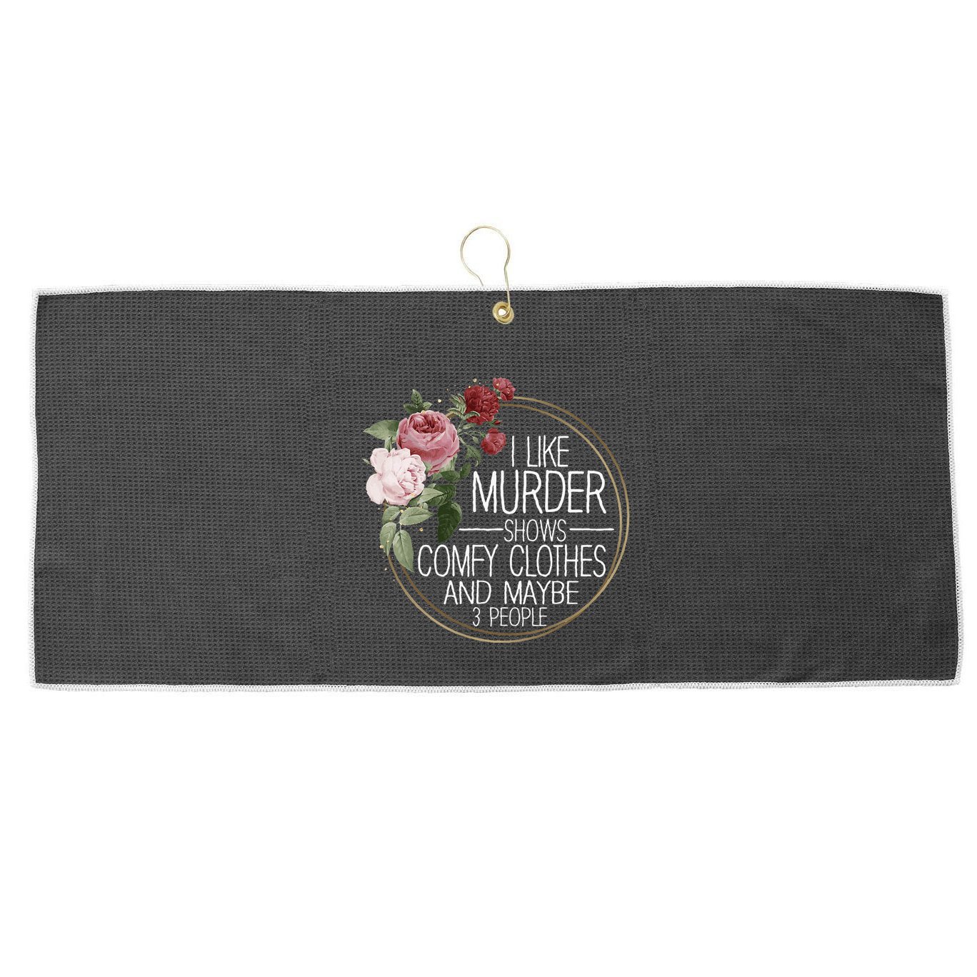 I Like Murder Shows Comfy Clothes Large Microfiber Waffle Golf Towel
