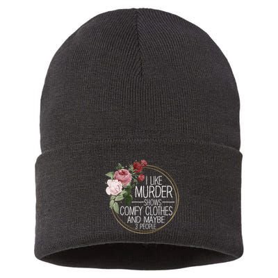 I Like Murder Shows Comfy Clothes Sustainable Knit Beanie