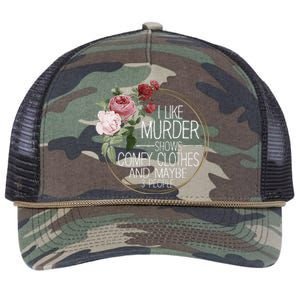 I Like Murder Shows Comfy Clothes Retro Rope Trucker Hat Cap