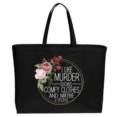 I Like Murder Shows Comfy Clothes Cotton Canvas Jumbo Tote