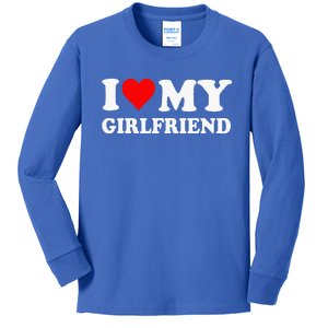 I Love My Girlfriend Kids Long Sleeve Shirt