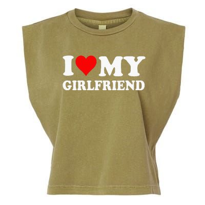 I Love My Girlfriend Garment-Dyed Women's Muscle Tee