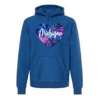 I Love Michigan Usa Great Gift Premium Hoodie