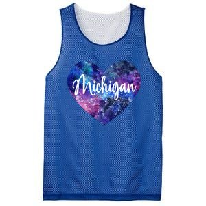 I Love Michigan Usa Great Gift Mesh Reversible Basketball Jersey Tank