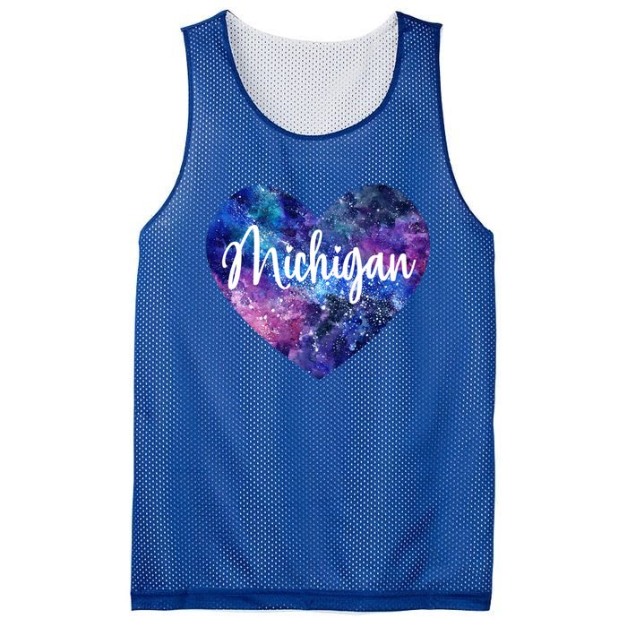 I Love Michigan Usa Great Gift Mesh Reversible Basketball Jersey Tank