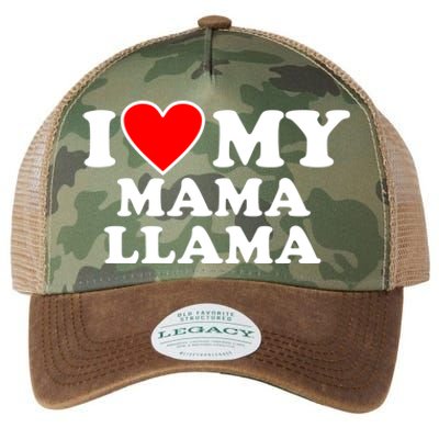 I Love My Mama A Llama Gift With Heart Gift Legacy Tie Dye Trucker Hat