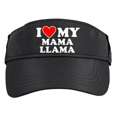 I Love My Mama A Llama Gift With Heart Gift Adult Drive Performance Visor