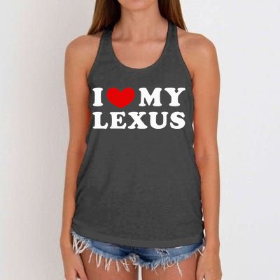 I Love My Lexus I Heart My Lexus Women's Knotted Racerback Tank