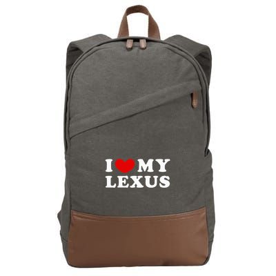 I Love My Lexus I Heart My Lexus Cotton Canvas Backpack