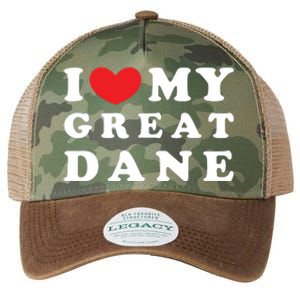 I Love My Great Dane I Heart My Great Dane Legacy Tie Dye Trucker Hat