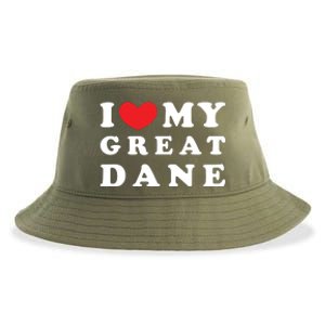 I Love My Great Dane I Heart My Great Dane Sustainable Bucket Hat