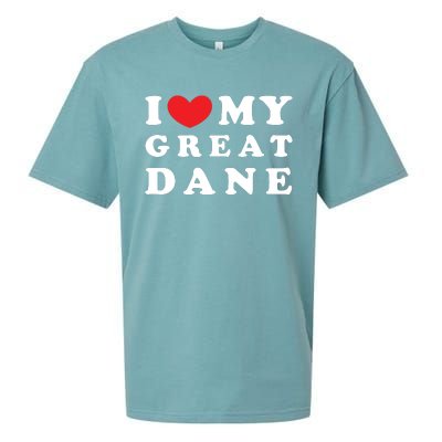 I Love My Great Dane I Heart My Great Dane Sueded Cloud Jersey T-Shirt