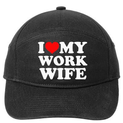 I Love My Work Wife 7-Panel Snapback Hat