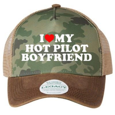 I Love My Hot Pilot Boyfriend Legacy Tie Dye Trucker Hat