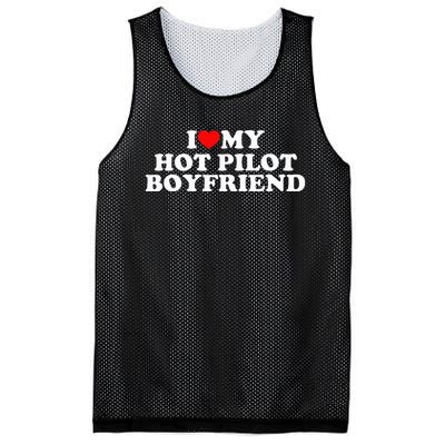 I Love My Hot Pilot Boyfriend Mesh Reversible Basketball Jersey Tank