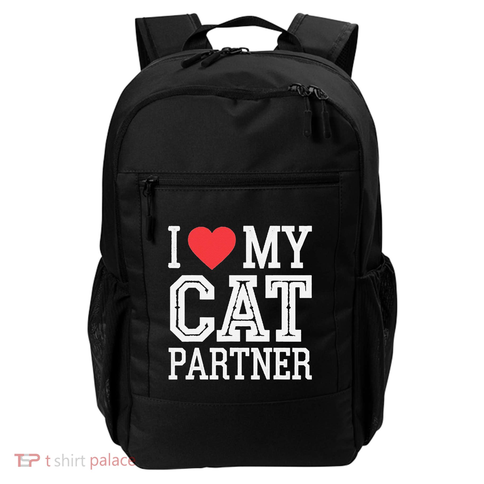 I Love My Cat Partner Funny Cat Lover Partner Valentines Day Backpack