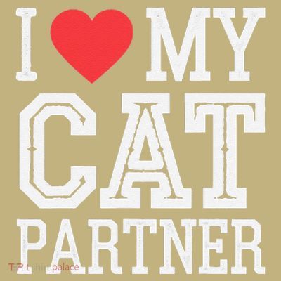 I Love My Cat Partner Funny Cat Lover Partner Valentines Day T-Shirt