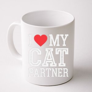 I Love My Cat Partner Funny Cat Lover Partner Valentines Day Coffee Mug