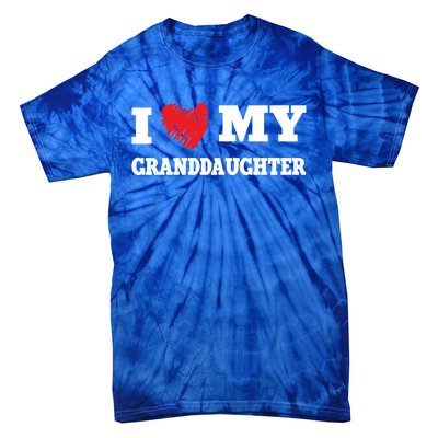 I Love My Granddaughter Favorite Family Member Valentines Meaningful Gift Tie-Dye T-Shirt