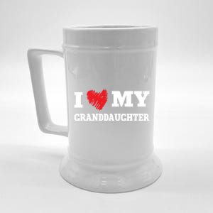 I Love My Granddaughter Favorite Family Member Valentines Meaningful Gift Beer Stein