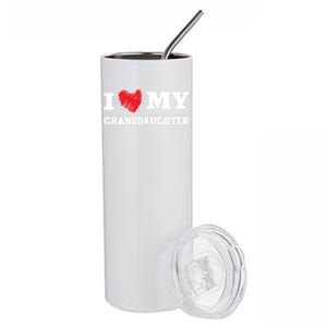 I Love My Granddaughter Favorite Family Member Valentines Meaningful Gift Stainless Steel Tumbler