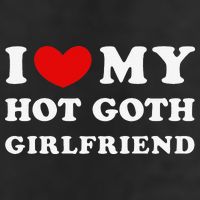 I Love My Hot Goth Girlfriend I Heart My Goth Girlfriend 7 Panel Mesh Trucker Snapback Hat