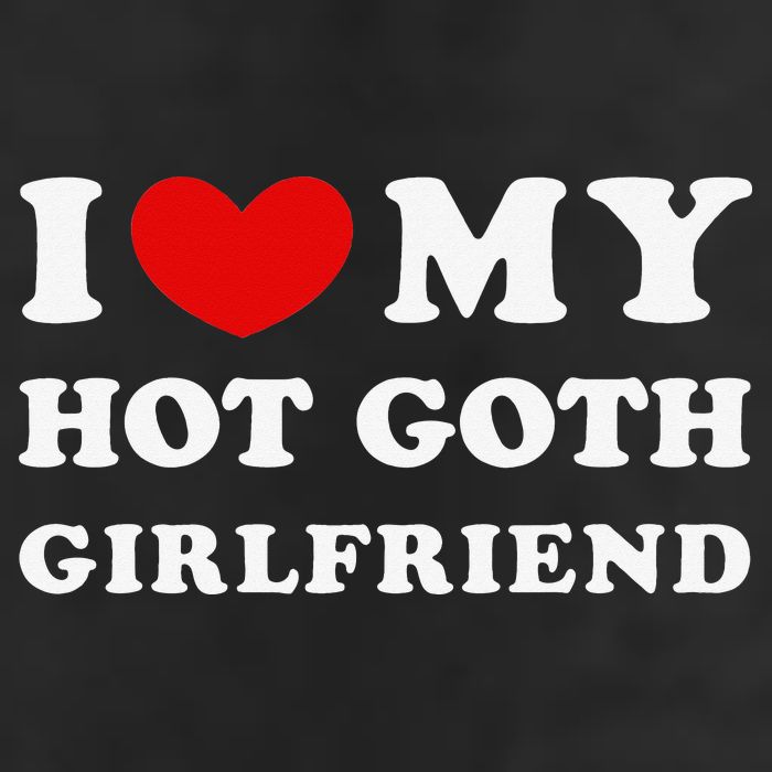 I Love My Hot Goth Girlfriend I Heart My Goth Girlfriend 7 Panel Mesh Trucker Snapback Hat