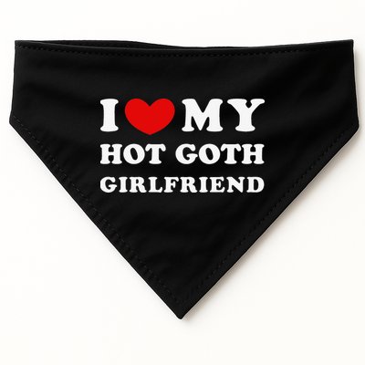 I Love My Hot Goth Girlfriend I Heart My Goth Girlfriend USA-Made Doggie Bandana