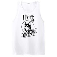 I Love My Doberman Pinscher Dog Funny Doberman Mom Dad Gift PosiCharge Competitor Tank