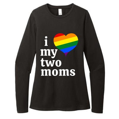 I Love My Two Moms Gift Womens CVC Long Sleeve Shirt