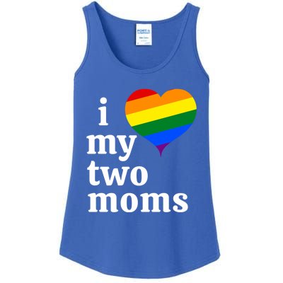 I Love My Two Moms Gift Ladies Essential Tank