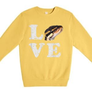 I Love My Ball Python | Pet Snake Lovers Gift Premium Crewneck Sweatshirt