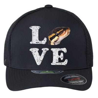 I Love My Ball Python | Pet Snake Lovers Gift Flexfit Unipanel Trucker Cap