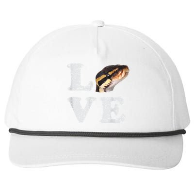 I Love My Ball Python | Pet Snake Lovers Gift Snapback Five-Panel Rope Hat