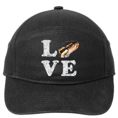 I Love My Ball Python | Pet Snake Lovers Gift 7-Panel Snapback Hat