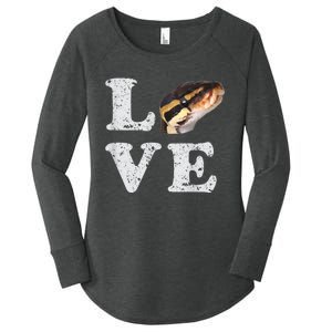 I Love My Ball Python | Pet Snake Lovers Gift Women's Perfect Tri Tunic Long Sleeve Shirt