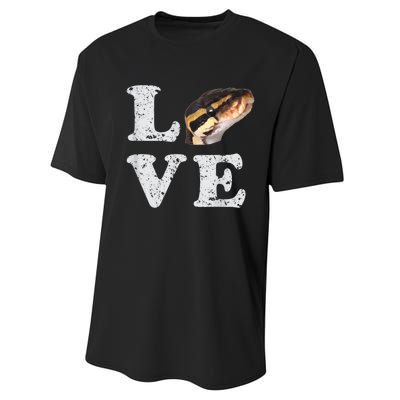 I Love My Ball Python | Pet Snake Lovers Gift Performance Sprint T-Shirt