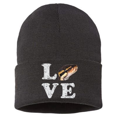 I Love My Ball Python | Pet Snake Lovers Gift Sustainable Knit Beanie