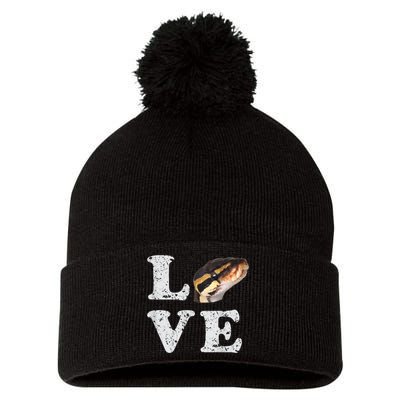 I Love My Ball Python | Pet Snake Lovers Gift Pom Pom 12in Knit Beanie