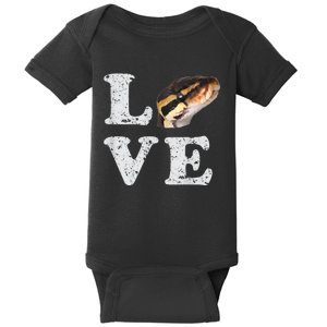 I Love My Ball Python | Pet Snake Lovers Gift Baby Bodysuit