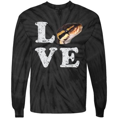 I Love My Ball Python | Pet Snake Lovers Gift Tie-Dye Long Sleeve Shirt