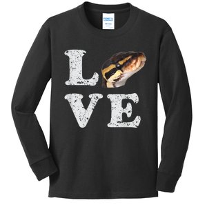 I Love My Ball Python | Pet Snake Lovers Gift Kids Long Sleeve Shirt