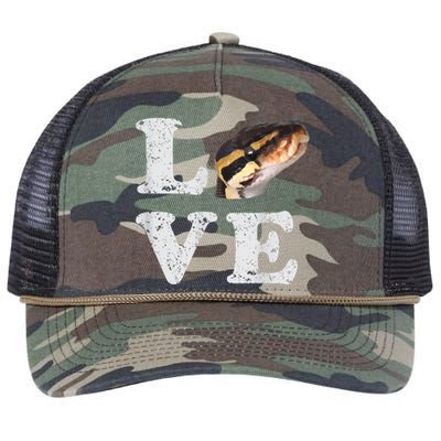 I Love My Ball Python | Pet Snake Lovers Gift Retro Rope Trucker Hat Cap