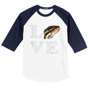 I Love My Ball Python | Pet Snake Lovers Gift Baseball Sleeve Shirt