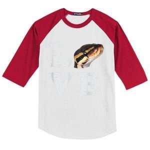 I Love My Ball Python | Pet Snake Lovers Gift Kids Colorblock Raglan Jersey