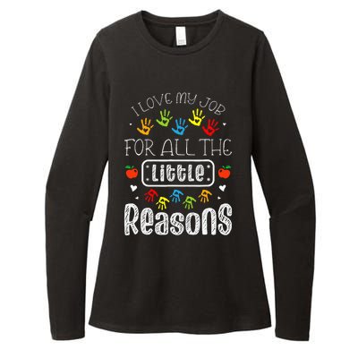 I Love My Job For All The Little Reasons Daycare Teacher Womens CVC Long Sleeve Shirt