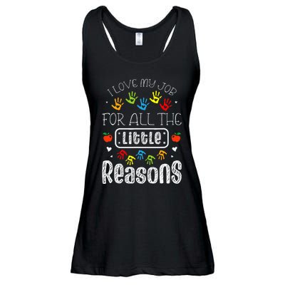 I Love My Job For All The Little Reasons Daycare Teacher Ladies Essential Flowy Tank